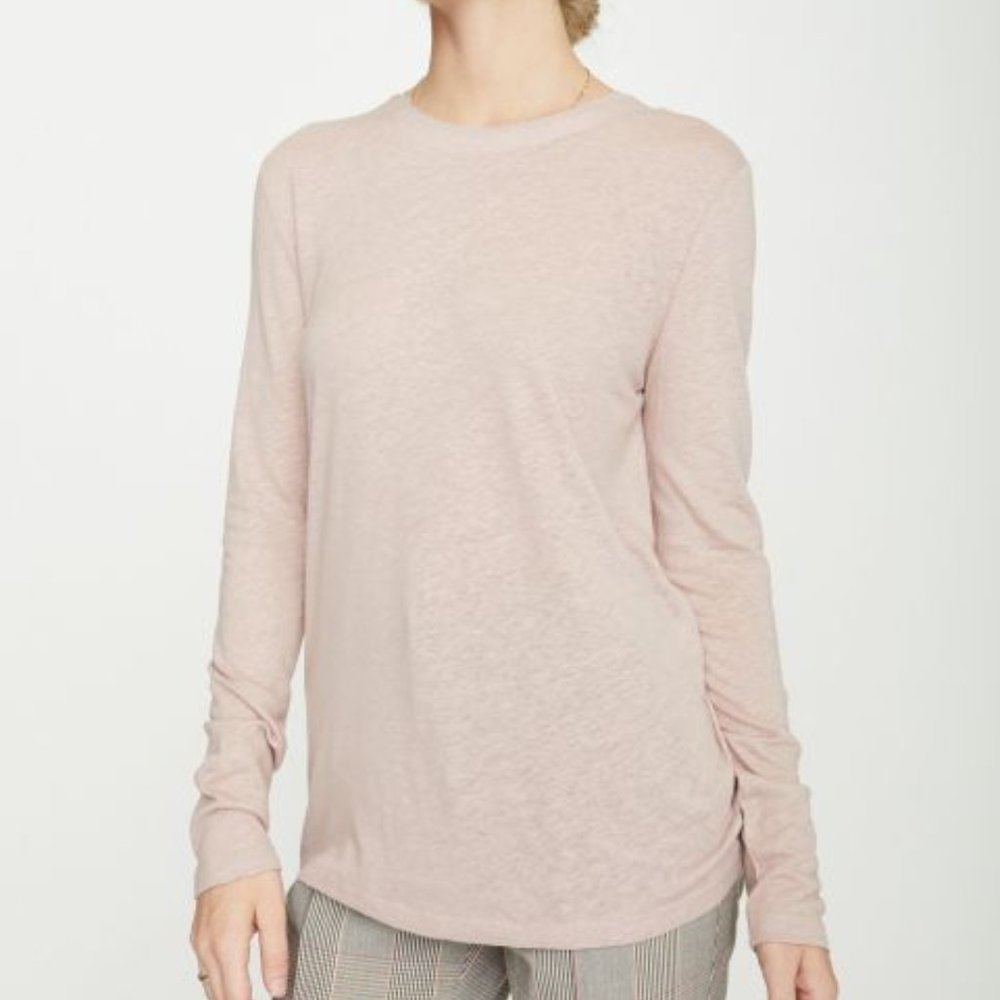 BROCHU WALKER ABODE ROSE OLIANA LONG SLEEVE LINEN BLEND SIZE M MEDIUM NWT